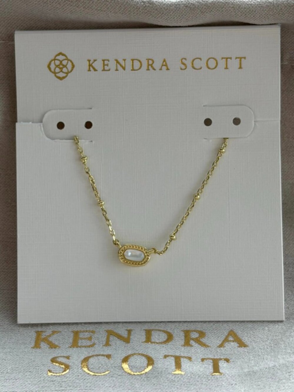 Kendra Scot White Pendant Necklace